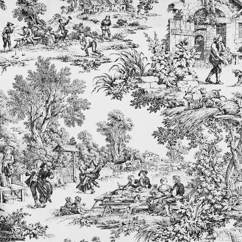 Victoria Park Toile Tie-Up Valence Window Curtain, Black...
