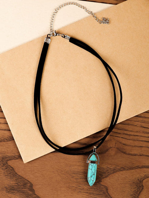 Sacina Gothic Layered Crystal Choker, Turquoise Choker necklace, Black Choker for Women, Gothic Choker, Boho Necklace, Christmas New Year Jewelry ...