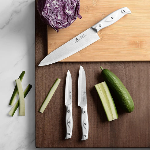 3PCS Chef Knife, Ultra Sharp Kitchen Knife, High Carbon Stainless Steel Chef knife set...