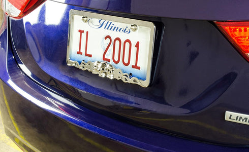 Custom Accessories 92812 Skull in Flames License Plate Frame...