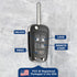 KeylessOption Key Fob Replacement for 2010 2011 2012 2013 2014 2015 2016 2017 2018 2019 GMC Terrian Buick Encore Chevrolet Impala Sonic Remote, 4-...