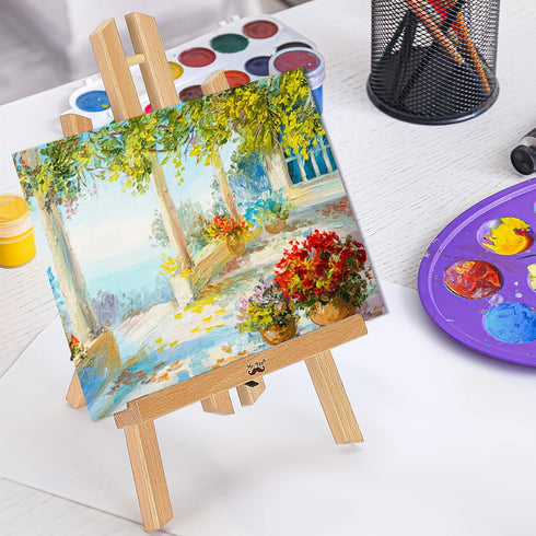 Mr. Pen- Small Easels for Painting, 11 Inch, Wooden, Easels for Painting Canvas, Canvas Holder for Painting, Table Top Easels, Easel Stand for Pai...