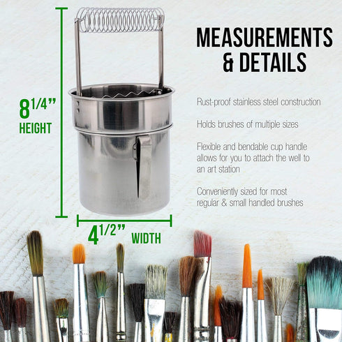 US Art Supply Deluxe Brush Cleaner-Brush Washer with Wash Tank...