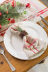 DII French Stripe Tabletop Collection Farmhouse Style Dining Table Linen Napkin Set, 20x20, Taupe/Red, 6 Piece...