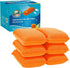 Commercial Miracle Microfiber Kitchen Sponge by Scrub-It - Large - Non-Scratch Heavy Duty Dishwashing Cleaning sponges- Machine Washable- (Orange,...
