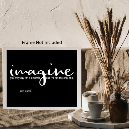 Posterizer 1 pcs-Imagine Song-John Lennon-Gift For Beatles Fans-Musical Art Collection-Quotes-Gift for Music Fans- Decor for Gym, Studio- unframed...