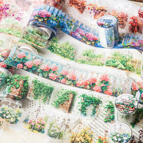6pcs Decorative Adhesive Tapes botanical landscaping PET Tape Great for Bullet Journal Supplies, Arts, Scrapbook, DIY Crafts, Planners (shanlanzhi...