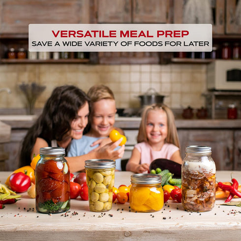 FORJARS - Canning Lids Regular Mouth, 50-Pack – Create Airtight Seals on Mason Jars to Preserve Food for Meal Prep & Food Storage – 2.7 In. Steel ...