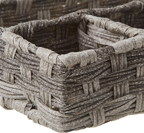 Whitmor Split Rattique 4 Section Tray Gray Wash...