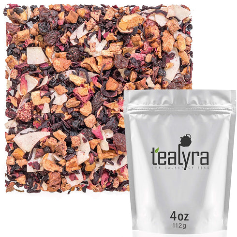 Tealyra - Sweet Berry Compote - Hibiscus - Cherry - Raspbery - Herbal Fruity Loose leaf Tea - Vitamins Rich - Hot and Iced - Caffeine-Free - 112g ...