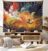 Ambesonne Fantasy Tapestry, Man on a Boat Floating Within Nebula Cloud in Vivid Colorful Psychedelic Background, Wide Wall Hanging for Bedroom Liv...