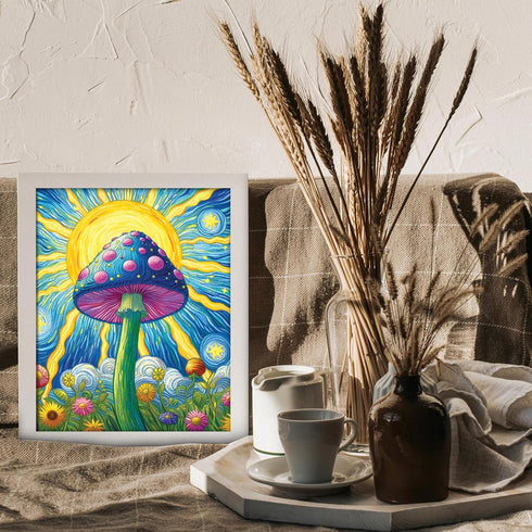 Posterizer 1 pcs-Aesthetic Trippy Mushroom Indie Poster-Abstract & Modern Art-Fantasy & Fiction Art-Living Room Bedroom Decor- UNFRAMED Wall Art...