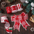 AnyDesign 24 Yards Christmas Wired Edge Ribbon Red White Xmas Snowflake Truck Fabric Craft Ribbon for Wreath Bow Making Gift Wrapping, 4 Roll...