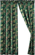 WPM Kids Collection Bedding 4 Piece Military Green Curtain Set with 2 Panel and tiebacks Boys Army Green Desert Camouflage Uniform Design(Camoufla...