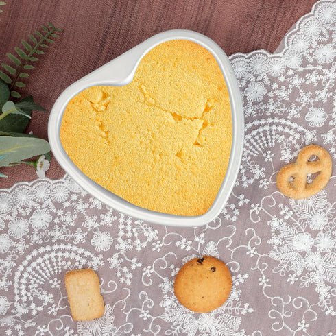 Heart Shaped Cake Pan 6 Inch Aluminum Cake Pans Heart Cake Tin Baking Cake Mold for Valentine's Day Weddings Birthday Party...