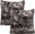 Chanasya Premium Wolf Throw Pillow Covers - Plush, Faux Fur Decorative Pillow Covers - Great for Bed or Sofa - 18" x 18” - Gray, 2 Covers...