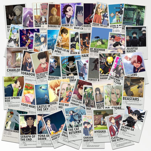 Anime Posters for Anime Room Decor, Anime Room Stuff for Bedroom, 60pcs Anime Wall Decor for Anime Wall Art, Cute Anime and Manga Wall Collage, Ae...