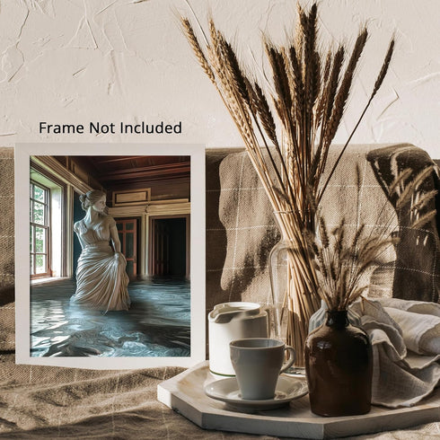 Posterizer 1 pcs-horror abstract art-ghost woman in the house-Gothic Art-Fantasy & Fiction Art-Gift for Men Women Entrepreneur Teens - unframed wa...