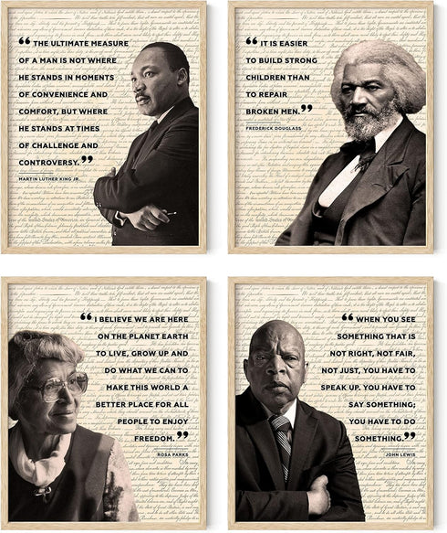 HAUS AND HUES African American Wall Art Black History Posters for Classroom Black History Month Posters & African American Decor, Classroom Decora...