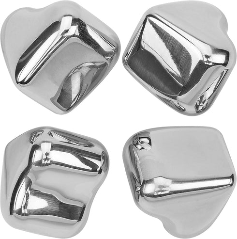 Southern Homewares Heart Shape Stainless Steel Chilling Ice Cubes Reusable For Whiskey Wine Beverage Set of 4 - SH-10162-S4...