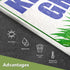 3 PC Keep Off Grass Sign with Stake - 8 x 12 Double Sided Coroplast Do Not Walk on Grass Sign - Keep Dogs Off Lawn - Stay Off Grass Signs for Yard...