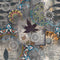 Scandinavian Classical Floral Peel and Stick Wallpaper, 17.71in X 118.1in Self Adhesive Removable WallPaper Gray and Brown Contact Paper Waterproo...