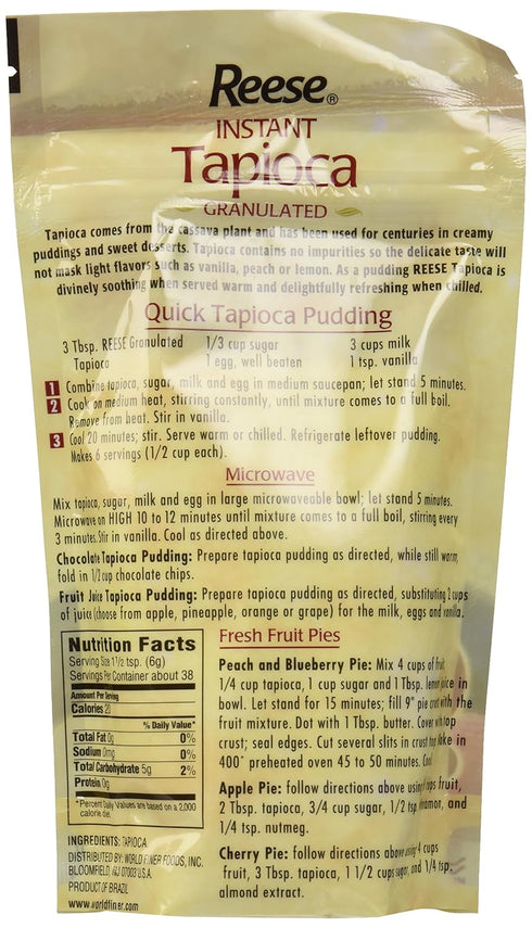 Reese Granulated Tapioca, 8 oz...