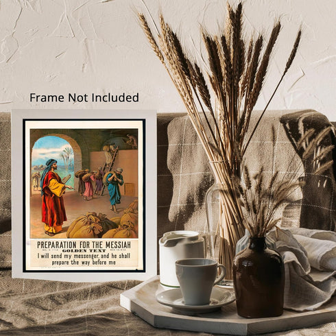 Posterizer 1 pcs-Preparation for the messiah poster-Religious Posters-Gifts for Christians -Decor for Church, Sunday School Classroom- unframed wa...