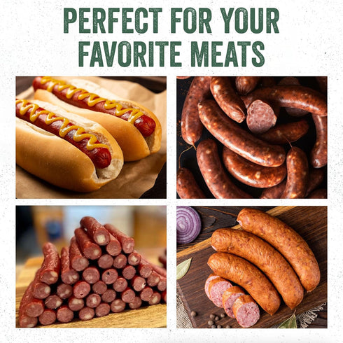LEM Products Clear Smoked Collagen Casings, 19mm, Edible Sausage Casings, Stuffs Approximately 16 Pounds Per Pack, Great for Snack Sticks, Hot Dog...