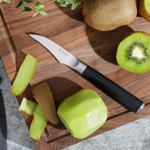 Babish High-Carbon 1.4116 German Steel Cutlery, Birds Beak Peeling, Paring, Tourne Kitchen Knife...