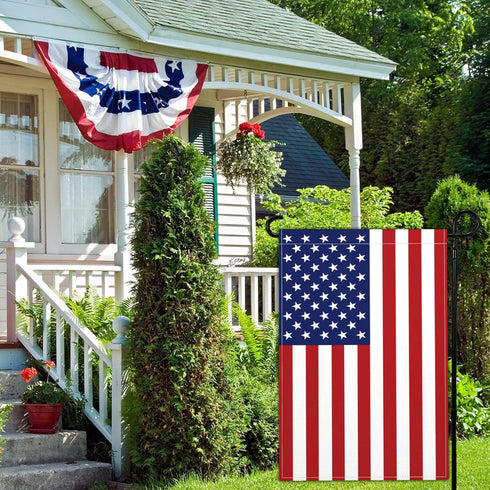USA Garden Flag Small American Patriotic Garden Flags for Outside 12x18 Double Sided 3Ply Polyester 4th of July Garden Flag Memorial Day Flag Outd...