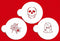 Designer Stencils Scary Halloween Cookie Stencil Set, (Spider Web, Skull, Gravestone), Beige/semi-transparent...