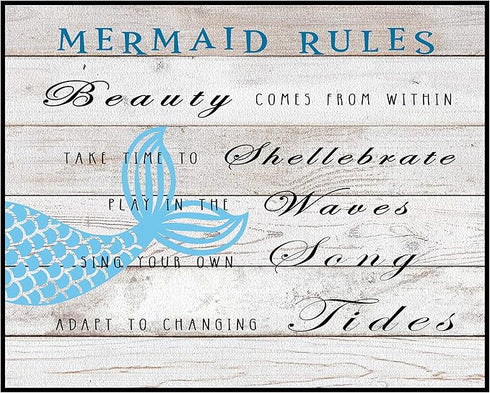 Posterizer 1 pcs-Beauty comes from within-girly beach vibes-Coastal & Nautical Art-Motivational & Inspirational Art-Gift for Nature, Surfers and B...