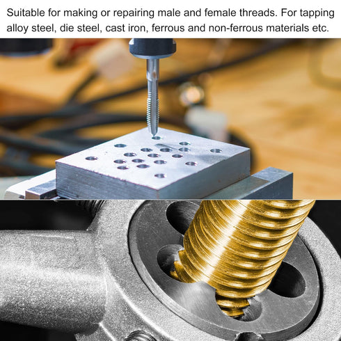 uxcell Tap and Die and Drill Bit Set, M3 x 0.5 Left Hand Thread Milling Tap and Round Die, 2.5mm Cobalt High Speed Steel Twist Drill Bit...