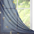 Jubilantex Butterfly Sheer Curtains Navy Blue Drapery with Gold Print Pattern 63 Inch Long, Kids Nursery Bedroom Voile Linen Textured Curtain Rod ...