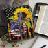 Bengbobar US Flag Bible Covers for Women Men Cross Bible Carrying Case Waterproof Faux Leather Bible Protective with Handle and Zippered Journal C...