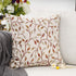 YOUR SMILE Classical Embroidery Jacquard Beige Leaf Pattern Square Decorative Throw Pillow Case Cushion Cover 18 x 18 inch...