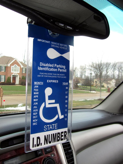 2 MirorTag Silver by JL Safety - Easily Display & Put Away a Handicapped Parking Placard. Strong Hook high Heat Rated. Magnetically snap The Holde...