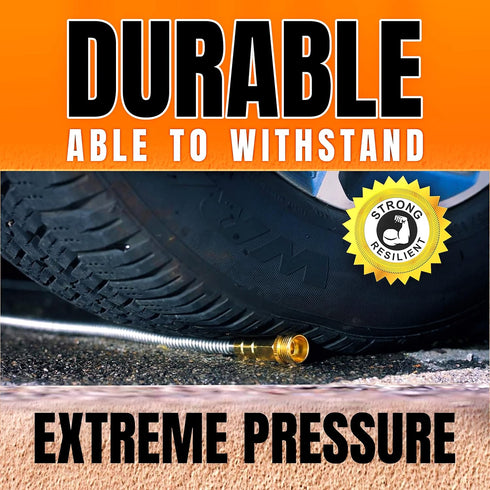 Tardigrade Steel Hose 1FT Metal Garden Hose Short - 304 Stainless Steel Water Hose 1 FT Dog Chew Crush Proof, Flexible, Heavy Duty Brass No Kink, ...