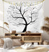 Lunarable Mathematics Room Tapestry King Size, Math Tree Branches Complex Formulas Solution Knowledge Print, Wall Hanging Bedspread Bed Cover Wall...