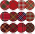 Whaline 24 Pack Christmas Pattern Paper 30x30cm Red Scottish Plaid Scrapbook Paper 12 Designs Double-Sided Xmas Craft Paper Folded Flat for DIY Ca...