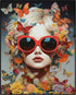 Posterizer 1 pcs-dreamy art-sunglasses wearing woman-Abstract & Modern Art-Inspirational Women's Art-Gift for Girls, Teens-Decor for Home & Office...