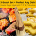 Durable, Hardwood 1, 2, 3in Boar Bristle Pastry Brush Set. Grill and Kitchen Flat Brushes for Basting Meat, Spreading Butter, BBQ Sauce or Marinad...