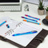 Schneider Slider Memo XB (Extra Broad) Ballpoint Pen, 1.4 mm, Light Blue Barrel, Assorted Ink Colors, Pack of 3 Pens: Black, Red, Blue (150293)...