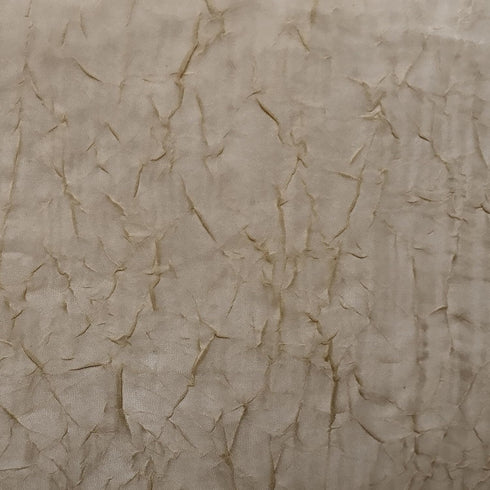 No. 918 Erica Crushed Sheer Voile Rod Pocket Curtain Panel, 51" x 84", Taupe...