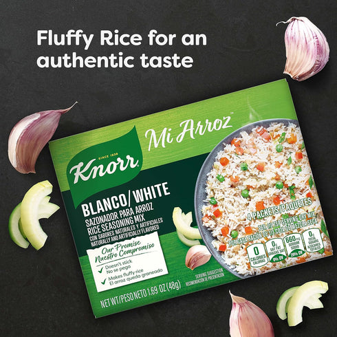 Knorr Mi Arroz Rice Seasoning Mix Add Authentic Flavor To Any Dish White Delicious Homemade Flavor in Our Seasonings 1.69 oz 4 Count, Pack of 12...