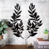 2 Pieces Metal Tree Leaf Wall Decor Vine Olive Branch Leaf Wall Art Black Wrought Iron Scroll Sculptures Metal Leaf Wall Scroll Branch Wall Sculpt...
