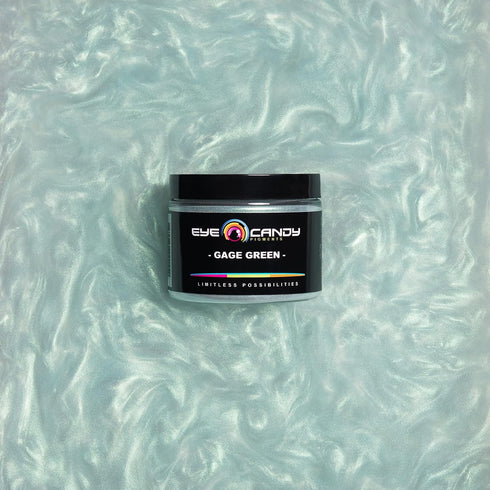 Eye Candy Pigments Premium Green Mica Powder - Gage Green (25gr) - for Epoxy, Resin, Soap, Paint, Woodworking, Acrylic Pouring, Bath Bombs, Fishin...
