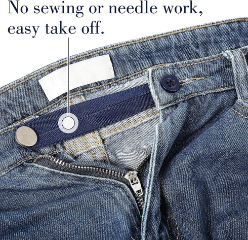 8 PCS Button Extenders for Jeans Elastic Waist Extenders for Pants Waistband Expanders Adjustable Elastic Waist Extenders Waistband for Men Pregna...