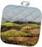 3D Rose Italy Zig Zag Road-La Foce in Tuscany. Pot Holder, 8 x 8...